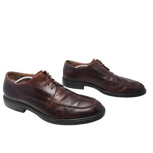 Johnston & Murphy Split Toe 12 Men Berby Oxford Brown Leather Made Italy 20-7352
